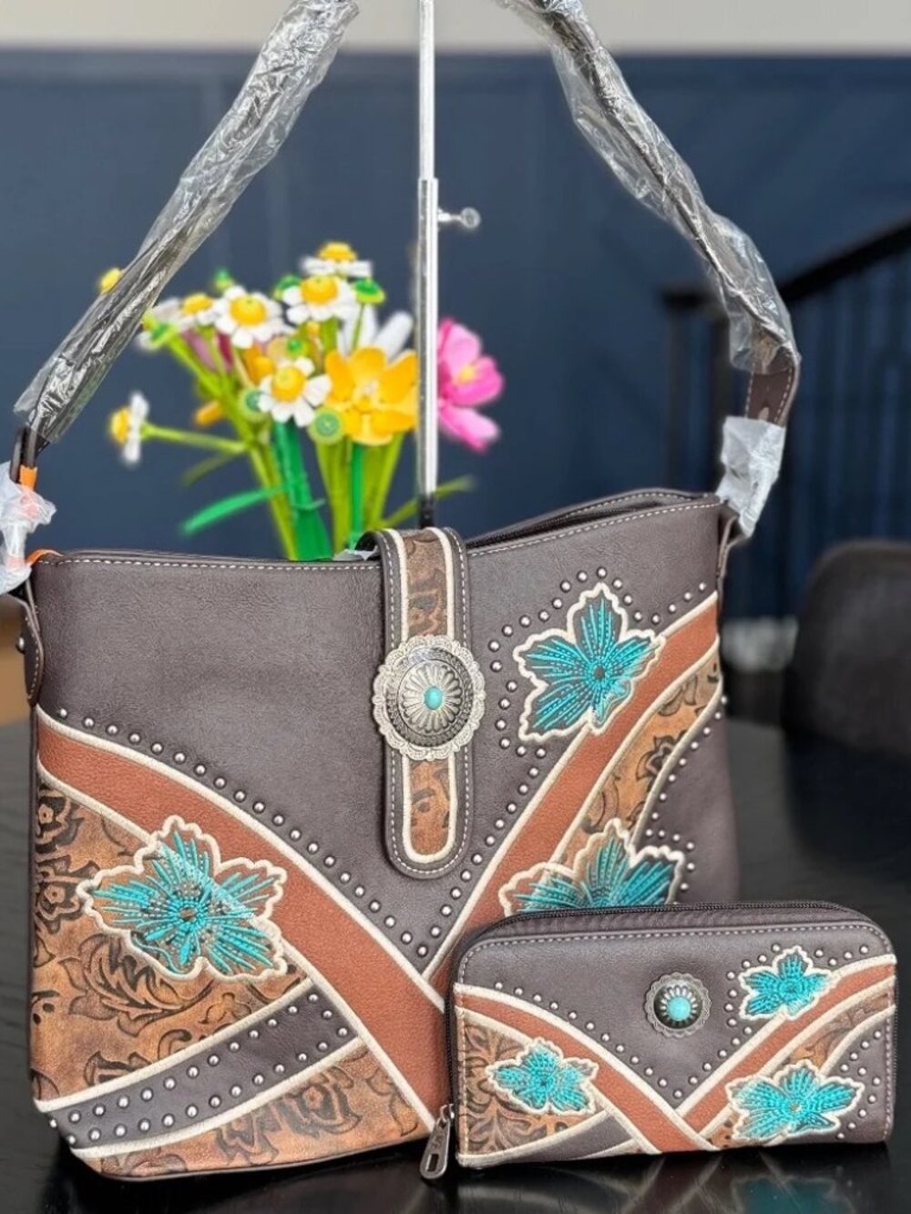 American Bling by Montana West Handbag and Wallet Set NWT